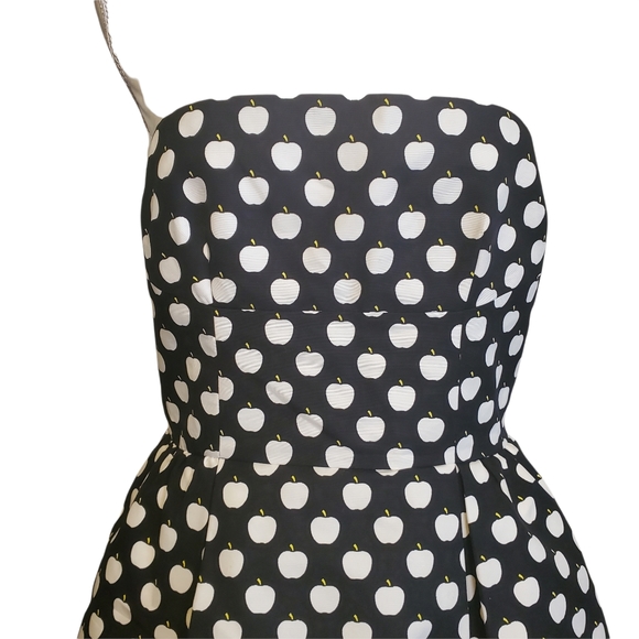 Kate Spade Apple Strapless Peplum Tiered Dress - Picture 3 of 13
